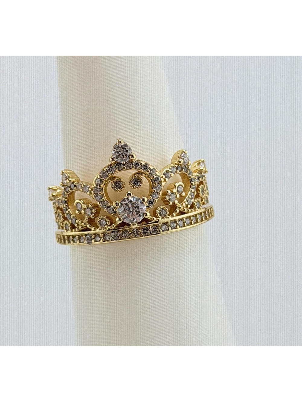 Bomb Party Vermeil Crown Size 8 “A Crowned Affair” .925 Sterling w/ Gold RG30891